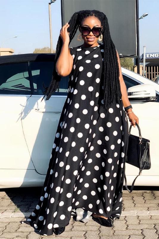 Polka dot maxi dress Clearance