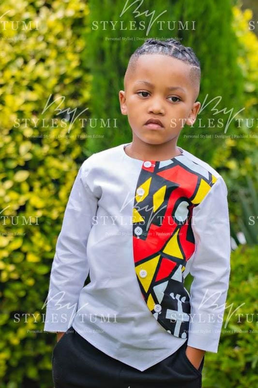 Boys African Swag Shirt - Kiddies
